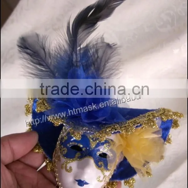 Vintage Handprint Decron Bell Decoration Handmade Hat Mask photo-3