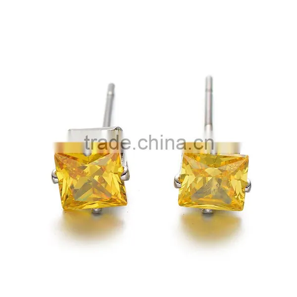 Bulk Wholesale Costume Jewelry Round Heart Square Shape Zircon Earrings Sets photo-4