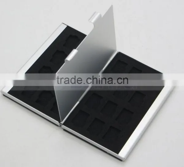 Leather Aluminum EVA 24 Micro SD TF Card Case Memory Card Storage Carrying Case Holder Protector photo-5