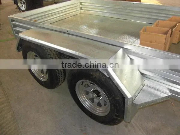8x5FT Heavy Duty Hot Dipped Galvanized Tandem Box Trailer, Utility Trailer photo-2