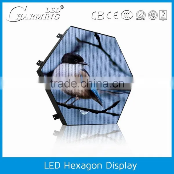 2016 New Arrival!!!portable Hexagon Shape Digital hd Led Display Light for Indoor Wall Decoration photo-3