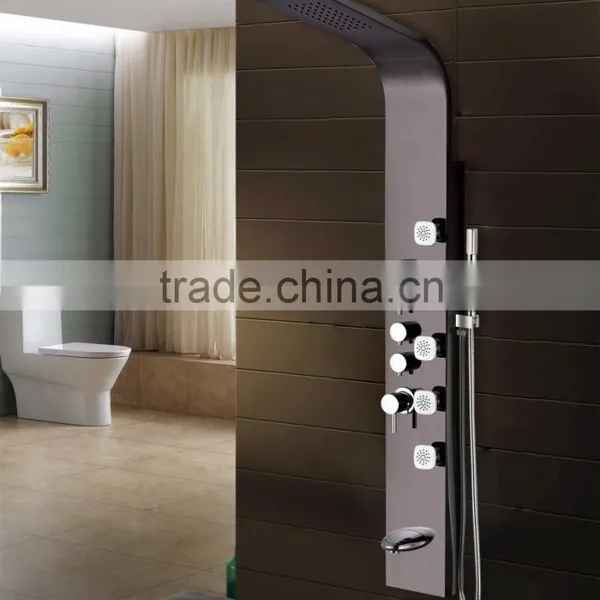 Rectangulr Shaped Western Style Black Paingting Shower Panel photo-5