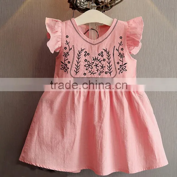 Dusty Rose Girls Dress Boutique Kids Flower Neck Long Skirt Grown Frocks Children Top Hot Sale Promotion Neon Pink Prom Dresses photo-5