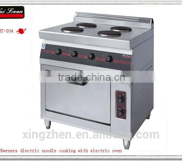 Free Standing Noodle Cooking Range With Electric Oven