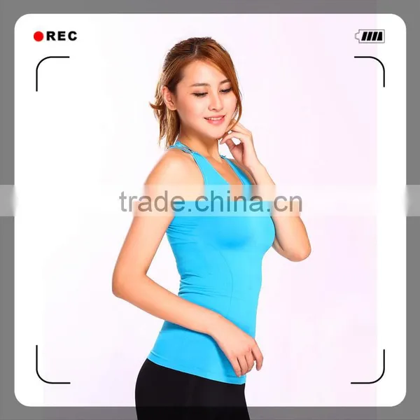 2016 New Design Seamless Wholesale Women Camisole With Lace on Back-neck photo-3