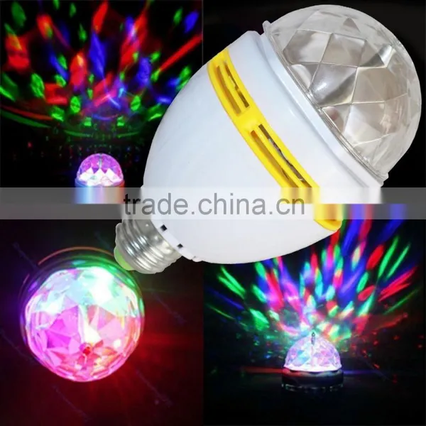 Home Private Small Party RGB Led Lighting Bulb Full Color Rotating Lamp photo-3