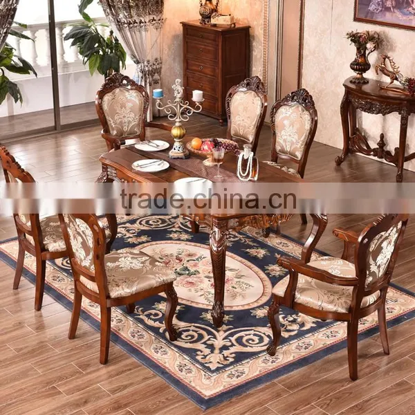 Indoor Furniture Europe Style Dining Set Wooden Dining Table Set photo-6