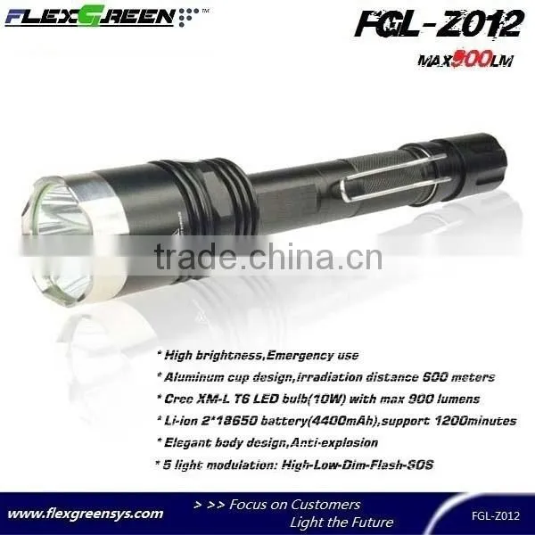 Rechargable 18650 Battery Steel Head T6 LED Torch photo-2