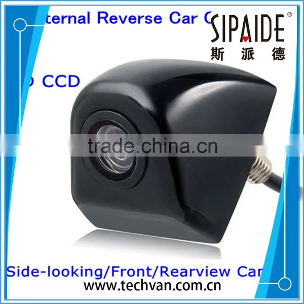 SPD08 New Waterproof CCD Universal HD Car Rear View BackUp Reverse Parking Camera Black Chromed White Front/Side View Camera