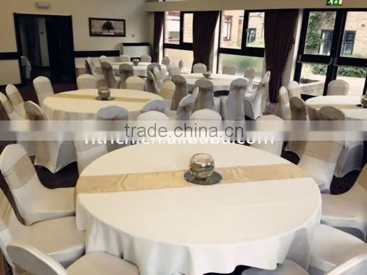 100% Polyester White Tablecloth for Various Occations, White Visa Tablecloth photo-2