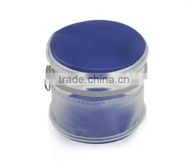 Stand up PVC Cosmetic Bag Zipper Top Cylinder Shape Bag photo-5