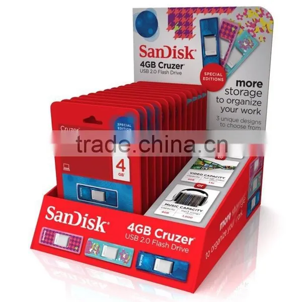 Cardboard Counter Display,sandisk Card Display Case,sandisk Card Counter Display