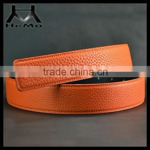 Litchi Textured Both Side Cowhide Leather Plus Size Belts