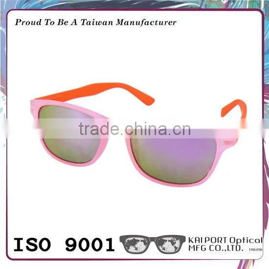 Attractively UV400 Protect Neon Color Design Rubber Mirror Sun Glasses photo-4