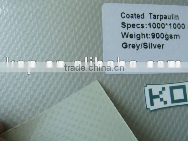 PVC Coated Tarpaulin 1000x1000D 30x30 900g Silver photo-2