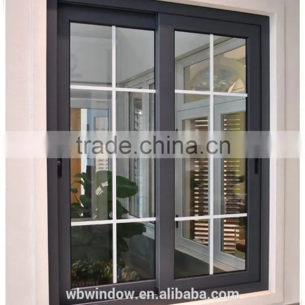 UPVC/PVC Attractive Design Sliding Window With Grill photo-2