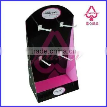 tabletop hanging display with hooks, cosmetic brush display