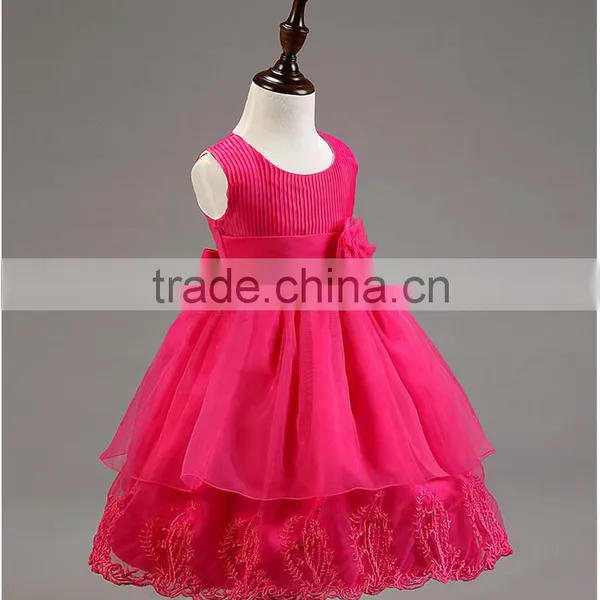 New Design Wholesale Big Bowknot Vintage Style Boutique Girls Princess Party Dresses 2015 TR-WS27 photo-4