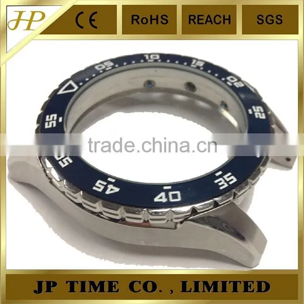 Customer Size OEM CNC Polished Stainless Steel Watch Case 316L Rotating Bezel 5 ATM Water Resistant photo-2