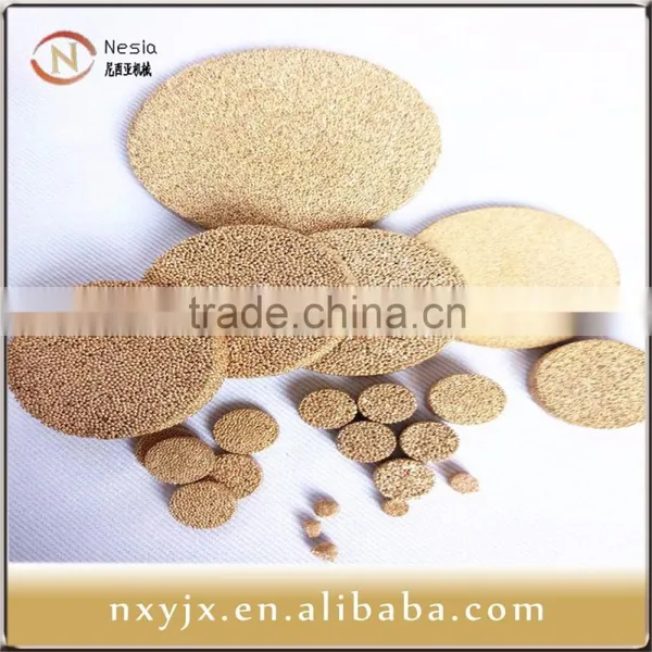 Sintered Porous Brass Bronze Stainless Steel Disk Filter