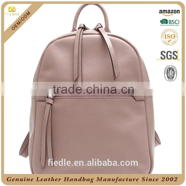 CSS1498-001 Fashion Practical Elegant Small Designer's Genuine Leather Ladies Pink Daypacks /Backpacks photo-5