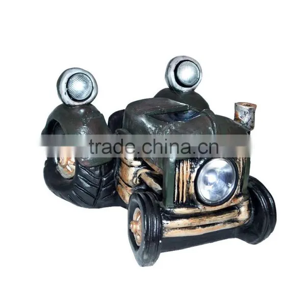 Resin Solar Vintage Tractor Garden And Path Light photo-4