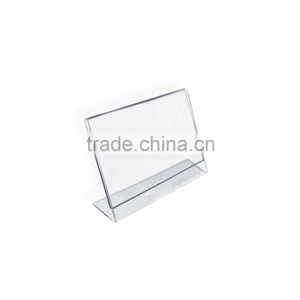 Horizontal Slanted L-Shape Acrylic Sign Holder/Slanted Sign Holders photo-3