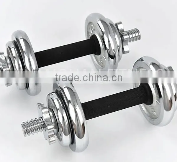 Wholesale Adjustable Custom 10KG Chrome Dumbbell Set