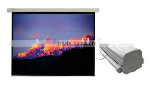 16/9 Electric Projector Screen for HD Home Cinema LED Digital Projector Motorized Screen for Indoor Matt White Proyector Screen photo-3
