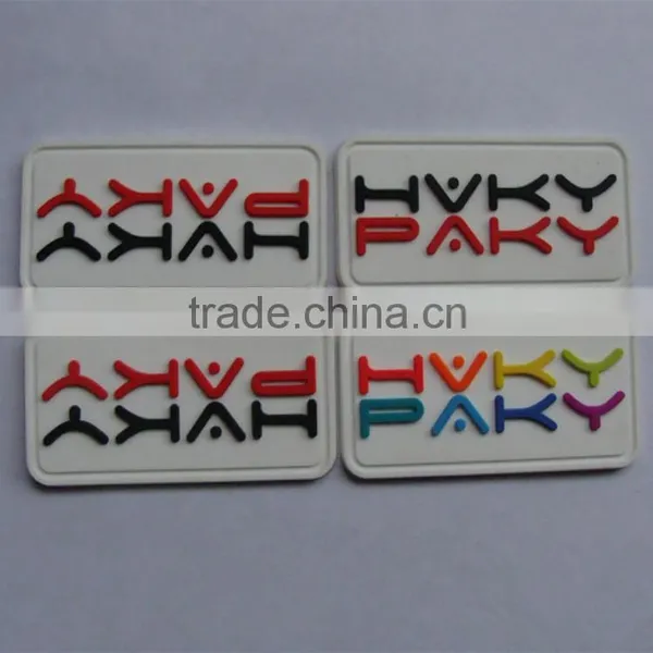 Colorful Embossing Logo PVC Pacth On Clothing