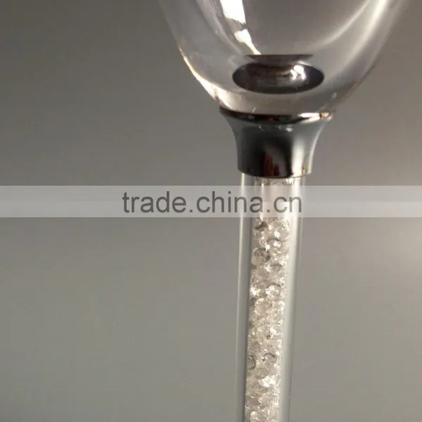 Manufacture Stem Crystal Glass Wine Cup Wedding For Guests Champagne Glasses With Diamond photo-2