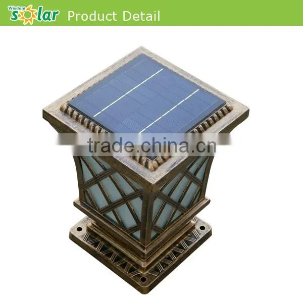Outdoor Light Post Traditional Outdoor Wall Lighting With 4w Solar Panel Outdoor Pillar Lamp photo-4