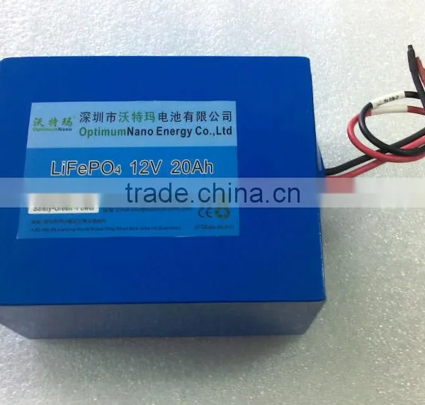 UPS / Electric Wheelchair Lifepo4 Rechargeable 12V 20Ah Lifepo4 Battery Pack