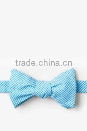 Young Hot Sale Seersucker Striped Bow Ties for Men photo-4