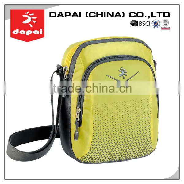 Mens&Womens Yellow Polyester Messenger Single Strap Shoulder Bag