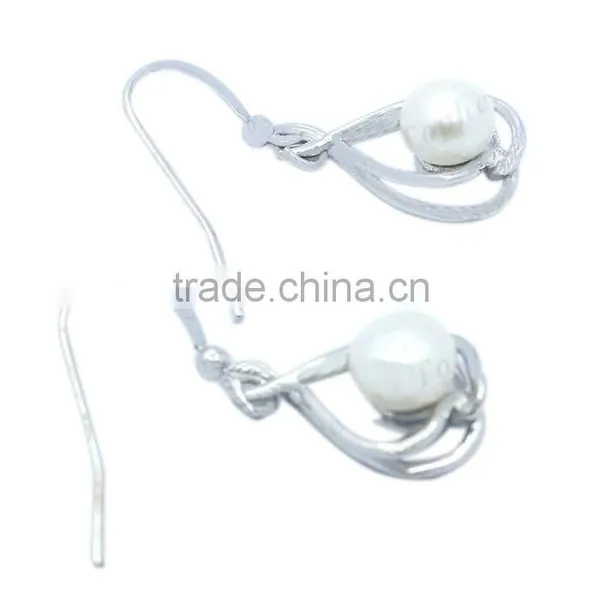 925 Sterling Silver Jewelry Manufacturer Costume Jewelry Pearl Earrings photo-2