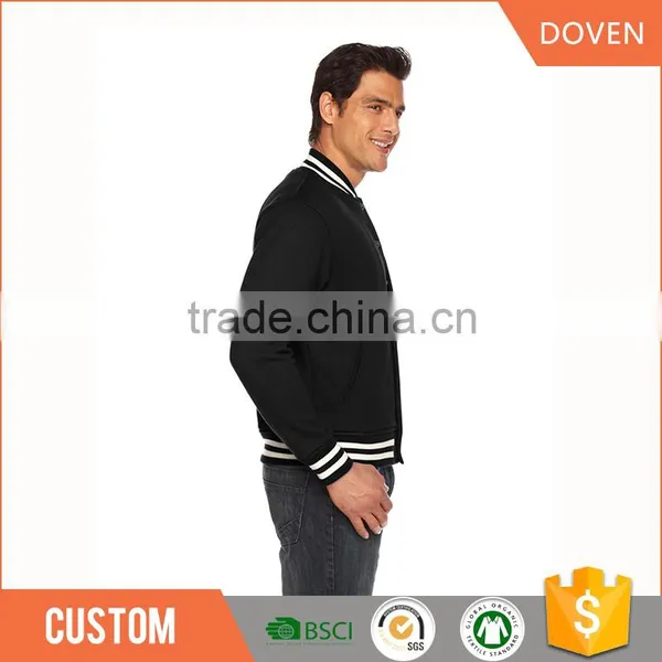 Wholesale Custom Black and White Warm Baseball Jacket photo-2