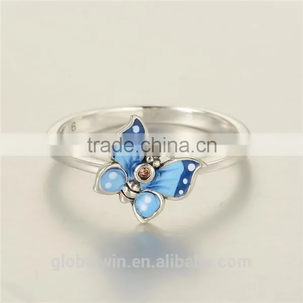 2015 Fine New Model Jewelry Finger 925 Silver Ring With Butterfly photo-4