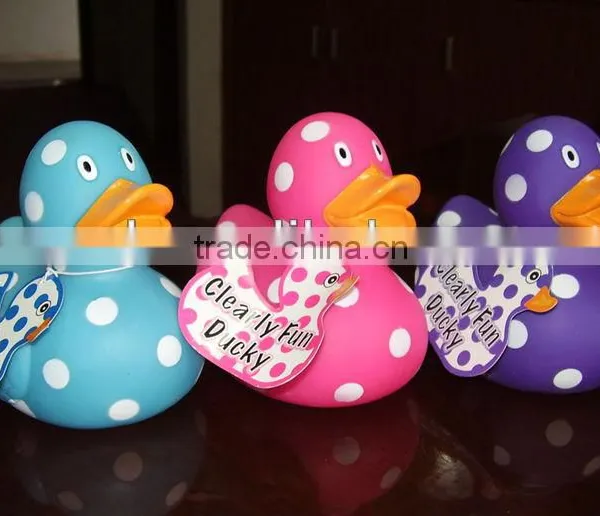 Speckled Plastic Duck With White Dot