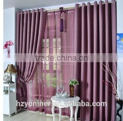 2015 Hot Sale Linen Like Curtain Fabric ; Made up Curatin in Hotel or Home