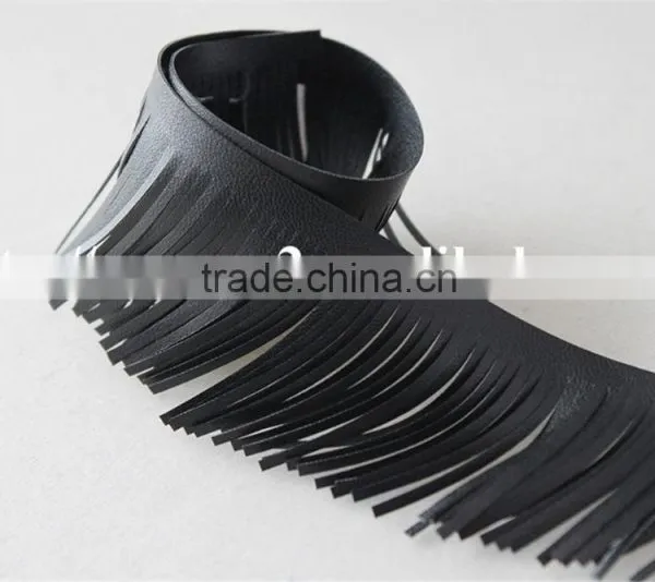 High Quality 4.5cm Black Simplify Design Tassel Lace Trims for Clothing photo-5