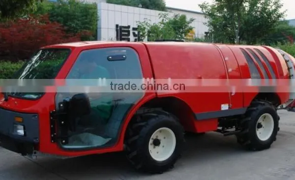 Four Wheel Self Propelled Garden Orchard High Press Boom Air Blast Sprayer Vehicle 1000L Tank With Cabin and Air Conditioner photo-4