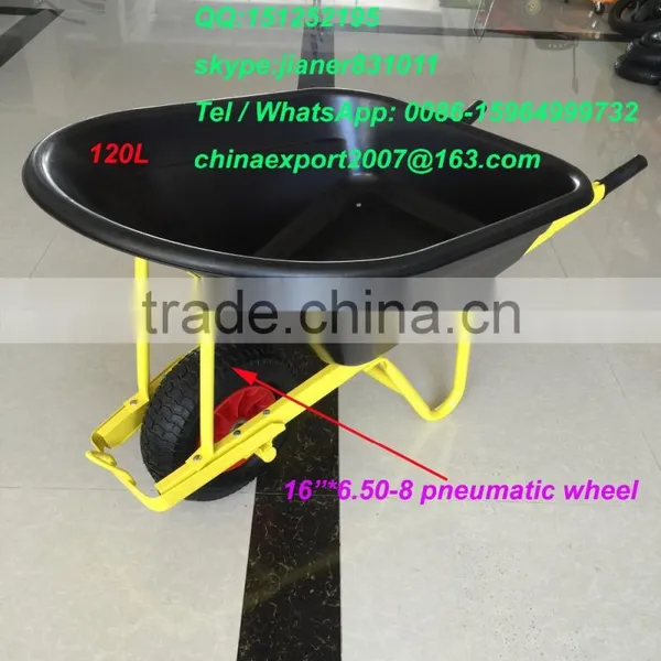 120L High Performance Australia Wheelbarrow With Large Plastic Tray WB8614P photo-2