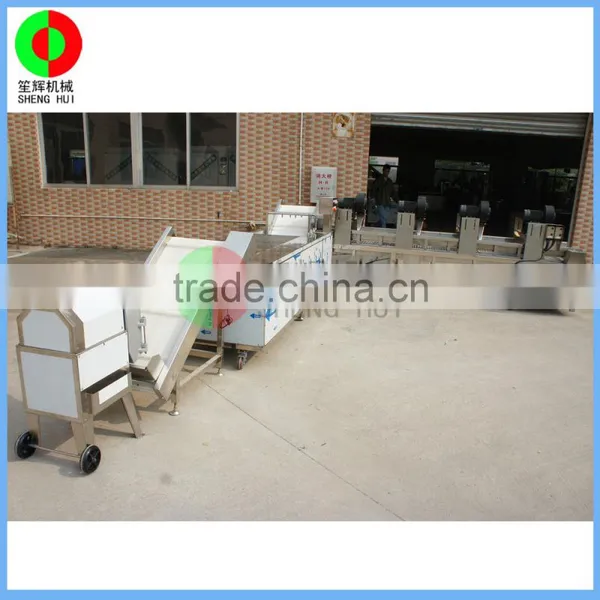 Very Popular Air Bubble Ozone Fruit and Vegetable Cutting Washing Drying Production Line, Full Automatic Machine photo-3