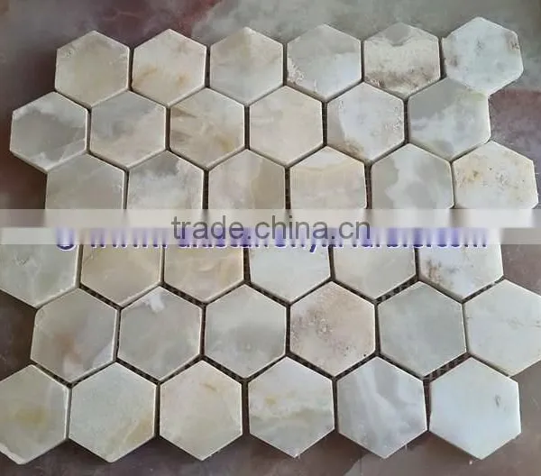 New Arrive Factory Price WHITE ONYX MOSAIC TILES COLLECTIONS photo-3
