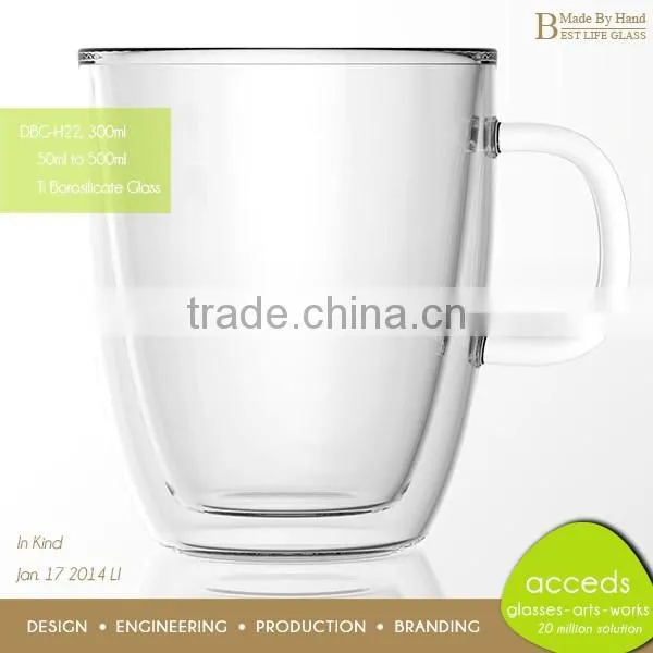 Wholesale Unique Shaped Elegant Borosilicate Drinking Glass Cup photo-2