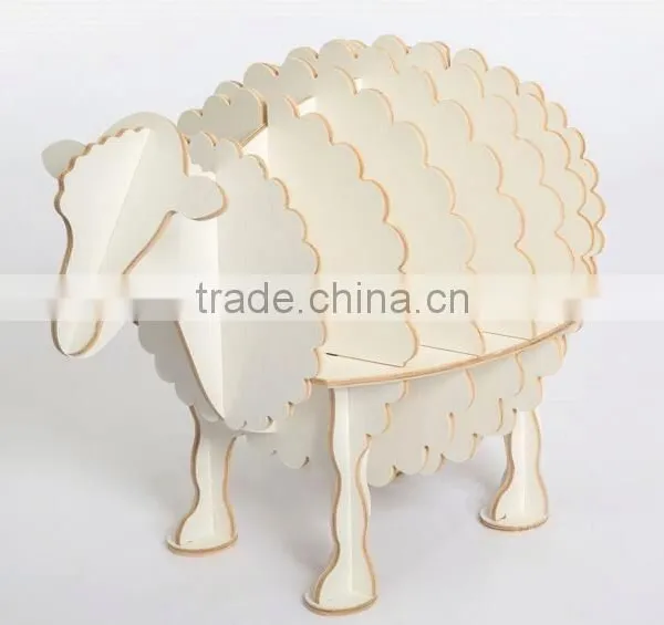 Art Deco Furniture Lovely Sheep Wood Shelf New Bookshelf Modern Design photo-2
