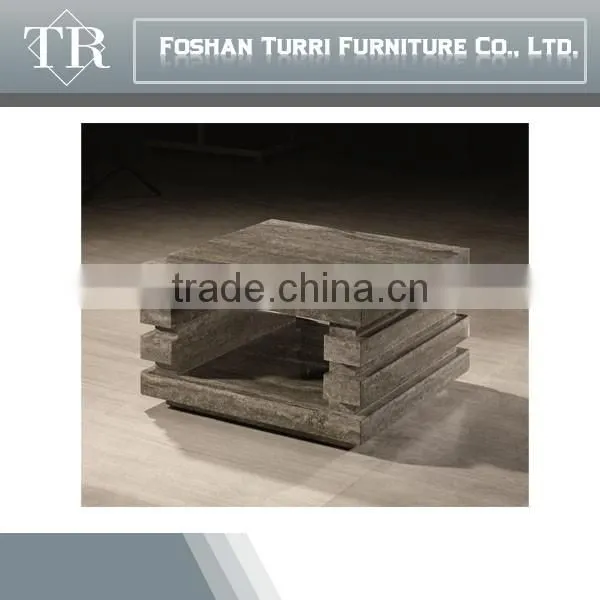 Iran Travertine Import With Glass Top Coffee Table photo-5