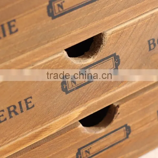 Three Layers Brown Wooden Jewelry Gift Boxes photo-4