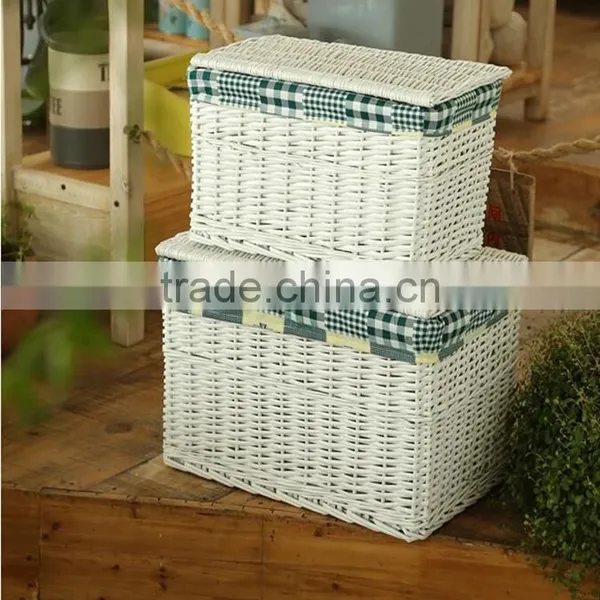 Hand-Woven Willow Dirty Clothes Basket photo-2